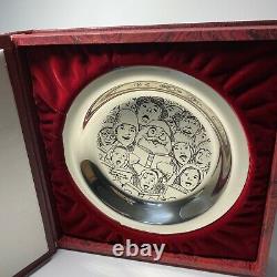 Franklin Mint 1972 Rockwell 7.2oz Sterling Silver Christmas Plate The Carolers