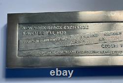 Franklin Mint 1972 Sterling Silver 1000 gms Bar, 1st Time Dow Jones 1000 Points