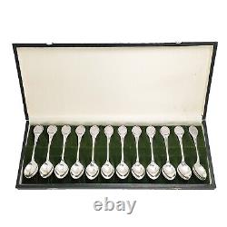 Franklin Mint 1972 Sterling Silver 12 Days Christmas Spoon Set Holiday Decor Nib