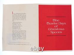 Franklin Mint 1972 Sterling Silver 12 Days Christmas Spoon Set Holiday Decor Nib