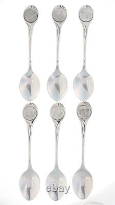 Franklin Mint 1972 Sterling Silver 12 Days Christmas Spoon Set Holiday Decor Nib