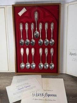 Franklin Mint 1973 Edition of 13 Sterling Silver Apostle Spoons Rodney Winifield