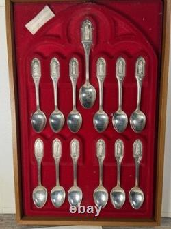 Franklin Mint 1973 Edition of 13 Sterling Silver Apostle Spoons Rodney Winifield