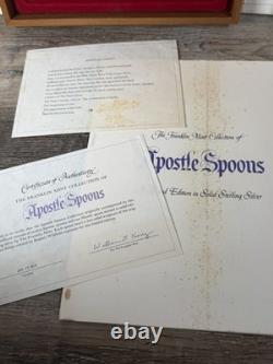 Franklin Mint 1973 Edition of 13 Sterling Silver Apostle Spoons Rodney Winifield
