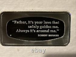 Franklin Mint 1973 Father's Day 2.08 oz Sterling Silver Bar Ingot In Plexi Stand