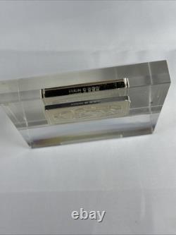 Franklin Mint 1973 Father's Day Sterling Silver Bar Ingot in Stand / Paperweight