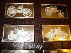 Franklin Mint 1973 Sterling Silver Proof Centennial Car Ingot Collection 208 Oz