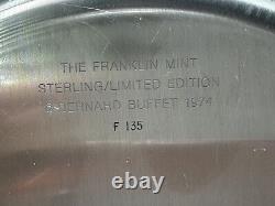 Franklin Mint 1974 Bernard Buffet Panda Sterling Silver Plate Limited Edition