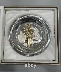 Franklin Mint 1974 Easter Plate He is Risen 10.33 OZT Sterling Silver