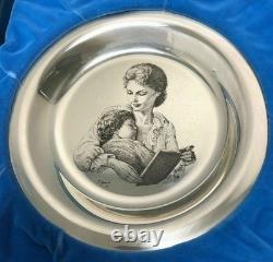 Franklin Mint 1974 Mother's Day Plate Sterling Silver Limited Edition