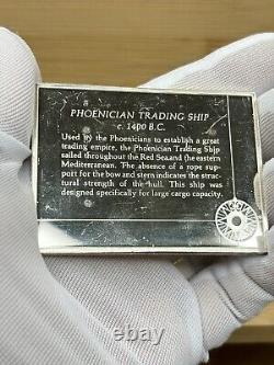 Franklin Mint 1974 Phoenician Trading Ship Sterling 3.18 oz Silver