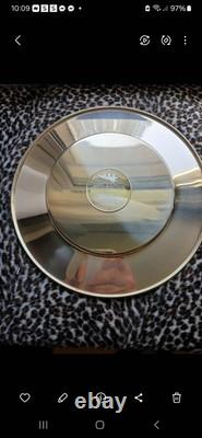 Franklin Mint 1975 Caesar Rodney Bicentennial Commemorative Plate Sterling /Gold