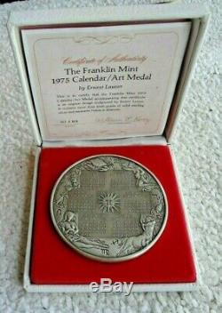 Franklin Mint 1975 Calendar/Art Medal Sterling Silver