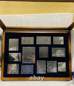 Franklin Mint 1976 Bicentennial 13 Colony Colonial Currency Sterling Silver Set