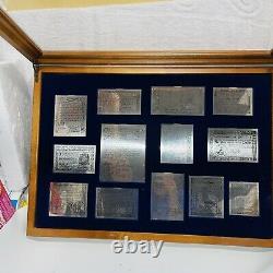 Franklin Mint 1976 Bicentennial 13 Colony Colonial Currency Sterling Silver Set