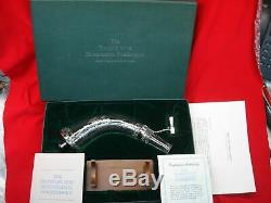 Franklin Mint 1976 Bicentennial Powder Horn Baccarat Crystal & Sterling Silver