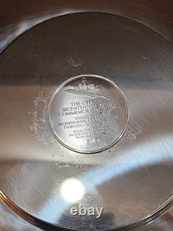 Franklin Mint 1976 John Hancock Bicentennial Commemorative Plate Sterling
