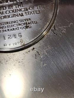 Franklin Mint 1976 John Hancock Bicentennial Commemorative Plate Sterling