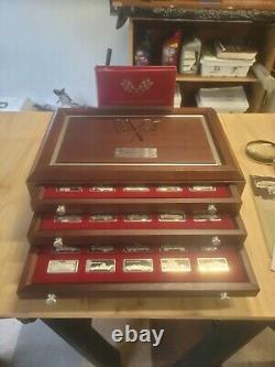 Franklin Mint 1977 First Edition Sterling Silver Full Set Worlds Greatest Racing