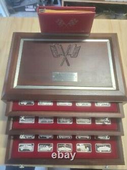 Franklin Mint 1977 First Edition Sterling Silver Full Set Worlds Greatest Racing