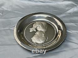 Franklin Mint 1977 Sterling Silver Mother's Day Plate ==Baby Praying Pose== 8