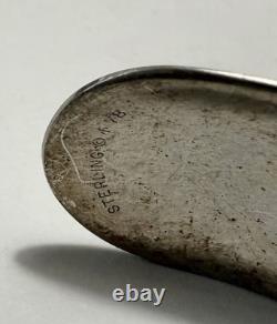 Franklin Mint 1978 Sterling Silver Rose Flower Mother Child Sz Cuff Bracelet Set