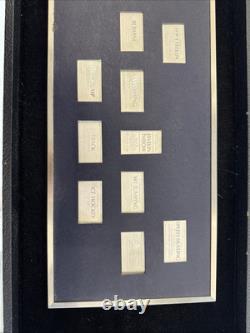 Franklin Mint 1980 United States Olympic Postage Stamps In Sterling Silver #7638