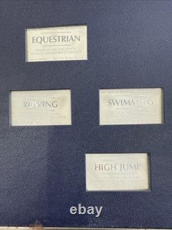 Franklin Mint 1980 United States Olympic Postage Stamps In Sterling Silver #7638