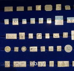 Franklin Mint 1982 Sterling Silver Miniatures of the 100 Most Famous Stamps