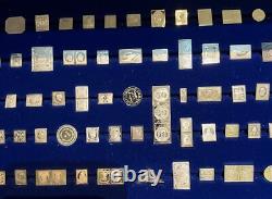 Franklin Mint 1982 Sterling Silver Miniatures of the 100 Most Famous Stamps