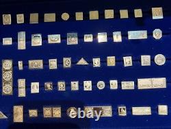 Franklin Mint 1982 Sterling Silver Miniatures of the 100 Most Famous Stamps