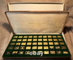 Franklin Mint 1983 Ducks Unlimited Gold Sterling Silver 50 Piece Collection MORE