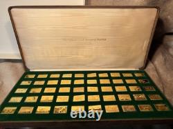 Franklin Mint 1983 Ducks Unlimited Gold Sterling Silver 50 Piece Collection MORE