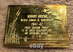 Franklin Mint 1983 Ducks Unlimited Gold Sterling Silver 50 Piece Collection MORE