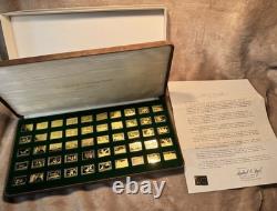 Franklin Mint 1983 Ducks Unlimited Gold Sterling Silver 50 Piece Collection MORE