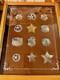 Franklin Mint 1987 Great Western Lawmen Sterling Silver 12 Badge Set Oak Case