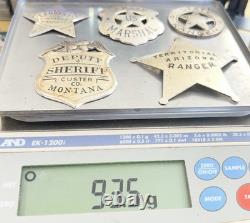 Franklin Mint 1987 Sheriff Badges 93.5g Sterling Silver Franklin Mint Set of 5