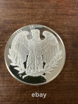 Franklin Mint 1990 Annual Calendar Medal. 925 Sterling Silver 189pwt 9.5oz Heavy