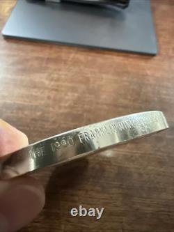 Franklin Mint 1990 Annual Calendar Medal. 925 Sterling Silver 189pwt 9.5oz Heavy