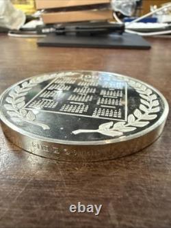 Franklin Mint 1990 Annual Calendar Medal. 925 Sterling Silver 189pwt 9.5oz Heavy