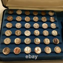Franklin Mint 1st Edition 54pc Sterling Silver Presidential Mini Coin Set