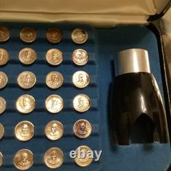 Franklin Mint 1st Edition 54pc Sterling Silver Presidential Mini Coin Set