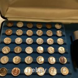 Franklin Mint 1st Edition 54pc Sterling Silver Presidential Mini Coin Set