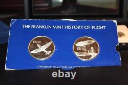 Franklin Mint 2 1 Oz Sterl Silver Supermarine Spitfire Clipper History of Flight