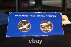 Franklin Mint 2 1 Oz Sterl Silver Supermarine Spitfire Clipper History of Flight