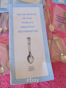 Franklin Mint 24 Sterling Miniature Spoons Of The Worlds Greatest Silversmiths