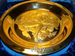 Franklin Mint 24ktgold Over Sterling Silver Collector Plate Tribute To The Arts
