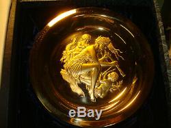 Franklin Mint 24ktgold Over Sterling Silver Collector Plate Tribute To The Arts