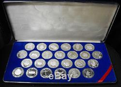 Franklin Mint 25 Treasure Coins Of The Caribbean-sterling Silver Set