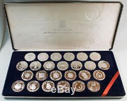 Franklin Mint 25 Treasure Coins Of The Caribbean-sterling Silver Set